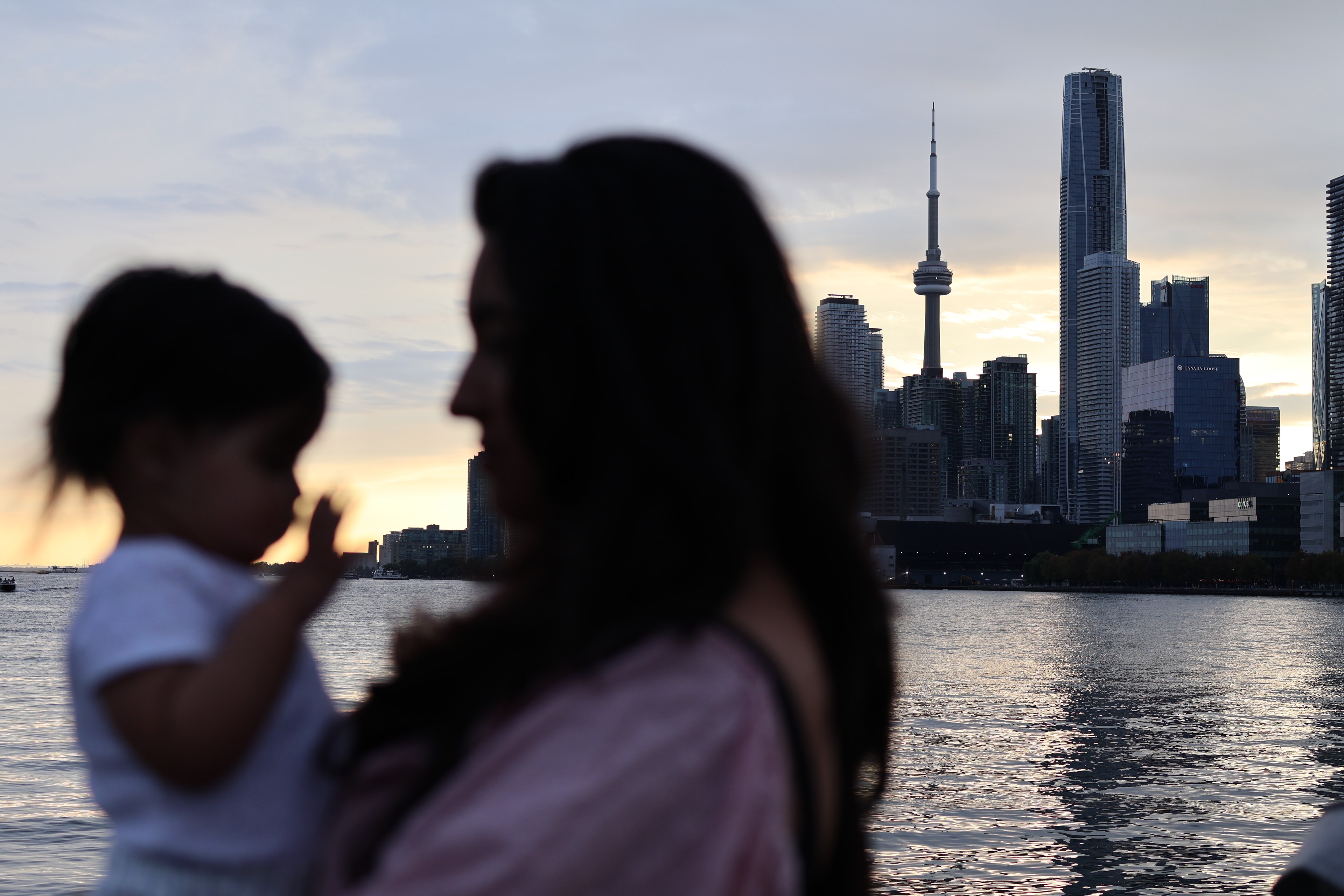 Mother Child Silhouette Skyline