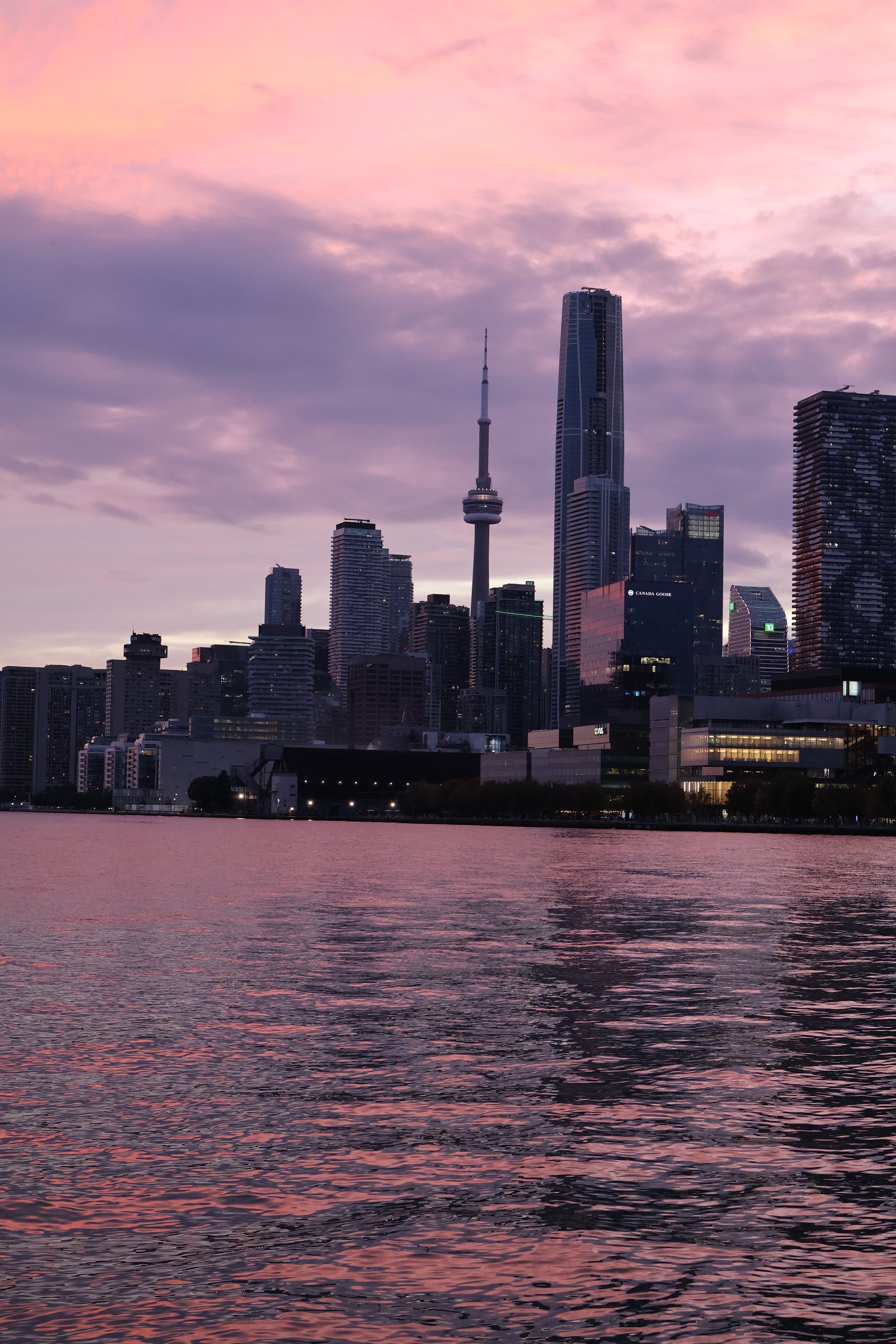 Toronto Skyline Sunset Vertical
