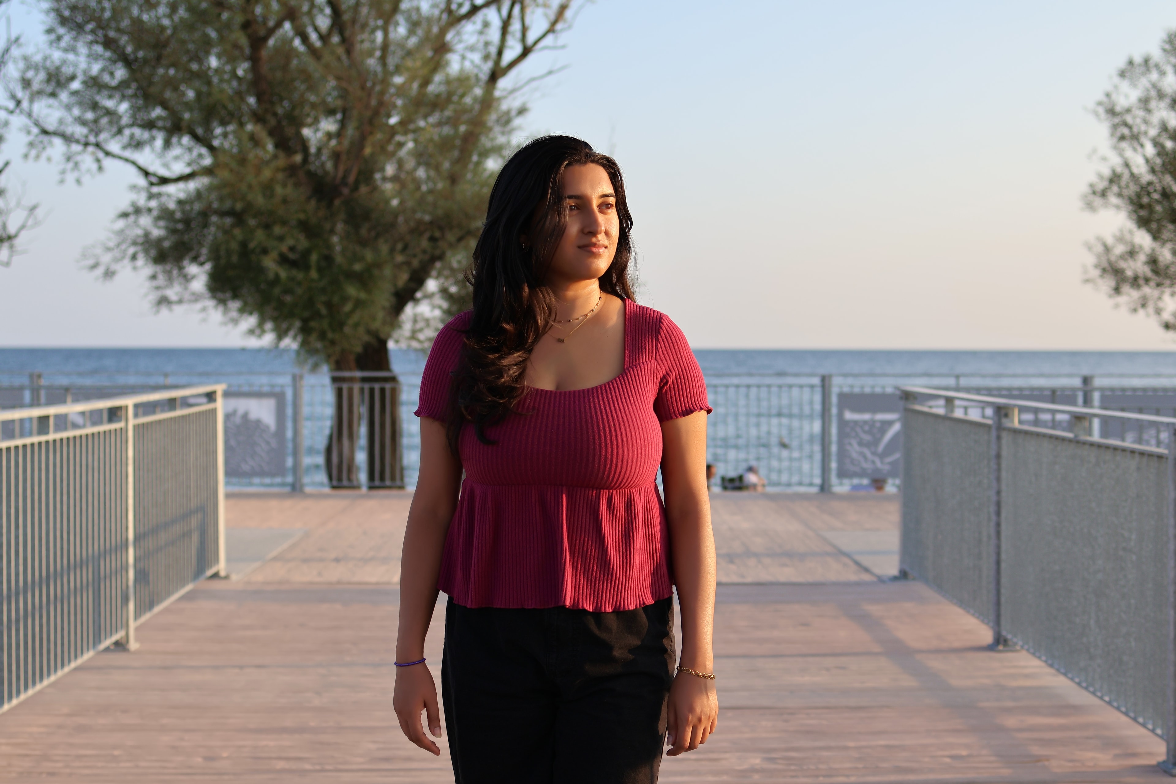Young Woman Portrait Boardwalk